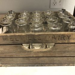 Vintage Melville Dairy Half Pint Bottle Tray