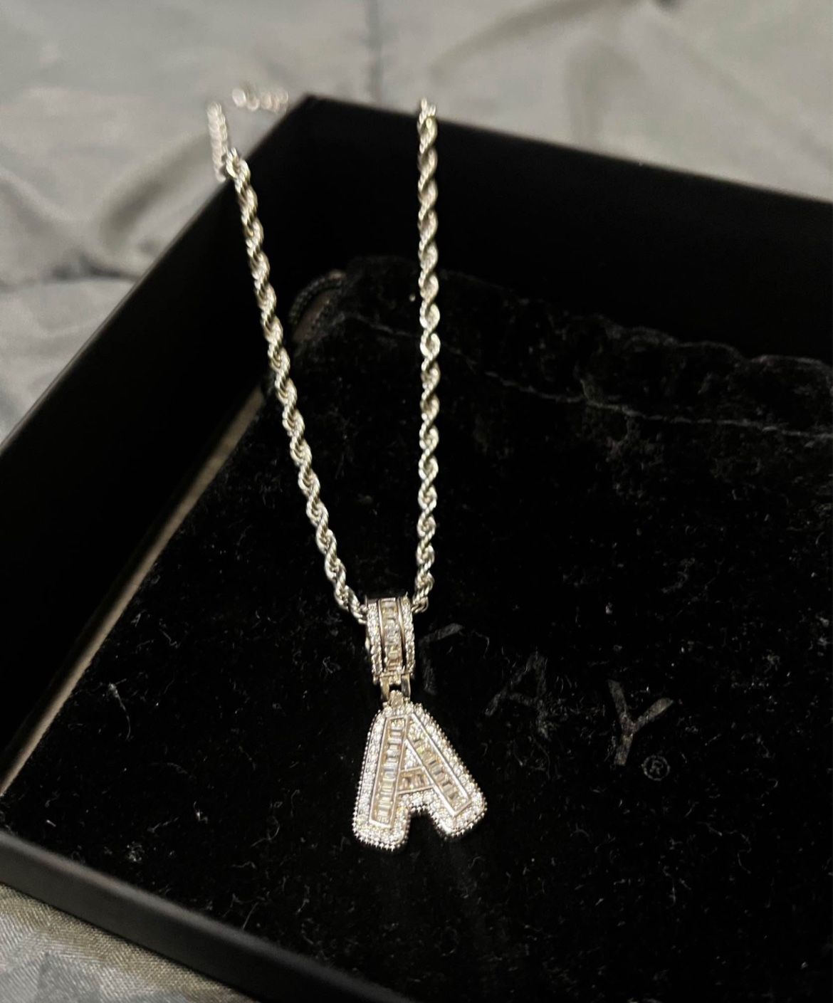 A-Z Initial Letter Necklace Sterling Silver 