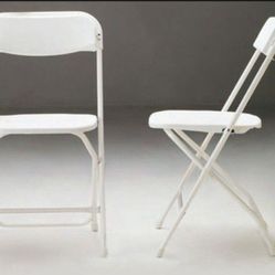 Folding Plastic Chairs Party Event Foldable White Box Of 10 New
