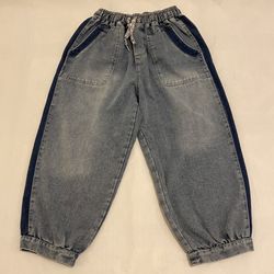 No Brand Fashion Blue Baggy Denim Ankle Joggers Jeans Women’s Size S(4)