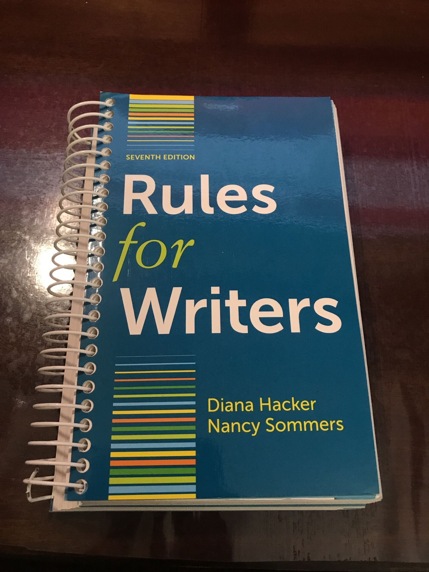 Rules for writing, seventh edition