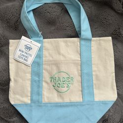Viral Trader Joes  Mini Tote Bag ( Pastel Blue ) 