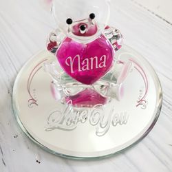 Nana, Love You Bear Glass Figurine — NEW $8.50