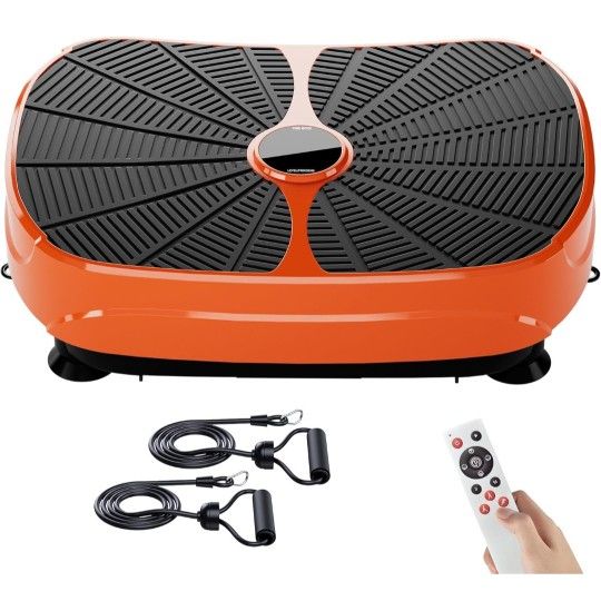 GORISE Whole Body Vibration Plate Exercise Machine for Fast Weight Loss & Lymphatic Drainage, 250lbs Capacity, Resistance Bands - Home Fitness Workout