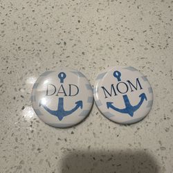 Nautical Mom and Dad Baby Shower pins