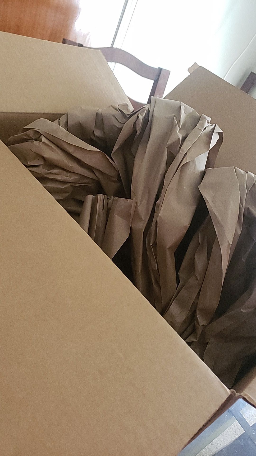 free!! large box and packing paper!!