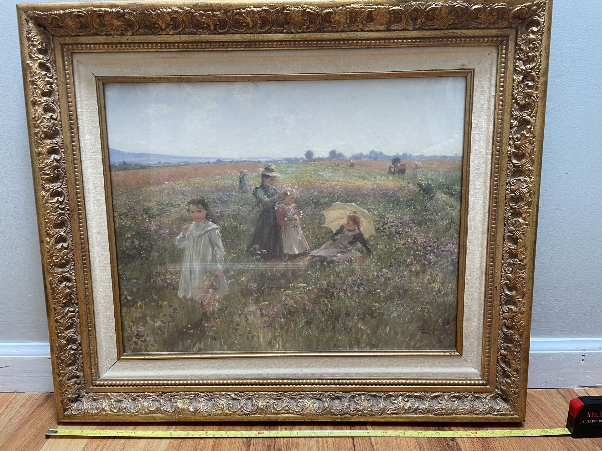 Painting Artwork; Children In Field