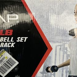 Cap 32 LB Dumbbell Set With Rack 