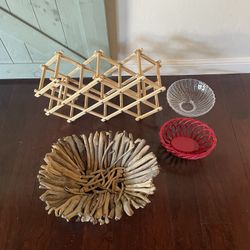 Wine Rack and Bowls 