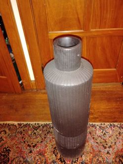 Black painted terracotta vase indoor/outdoor