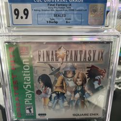 CGC Graded 9.9/A++ SEALED Final Fantasy IX Greatest Hits (PS1) - Valued 500-750