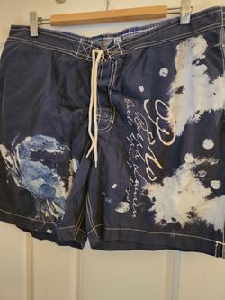 Polo Ralph Swim Shorts Print Blue