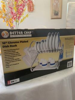 16” chrome plated dish rack