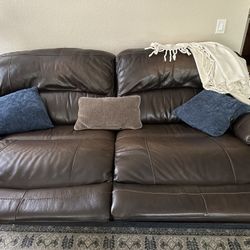 Oversized Leather Recliner And Loveseat