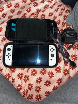 Nintendo Switch OLED White with Case and Charger