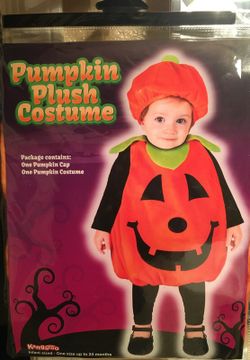 Pumpkin Plush Costume infant size. It comes with pumpkin cap and pumpkin Custom