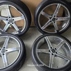 22" Versante ve228 Wheels Chrome W/tires