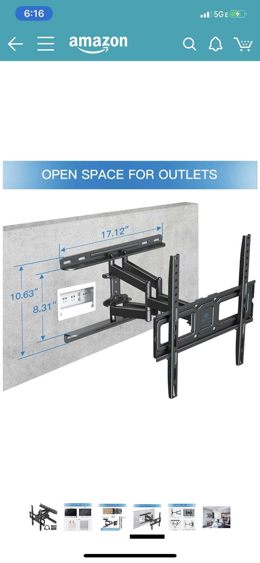 TV full motion wall mount