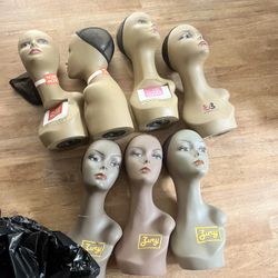 7 Wig Heads 