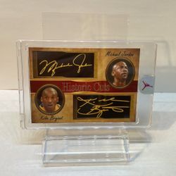 Kobe Bryant & Michael Jordan Autograph Facsimile Historic Cuts