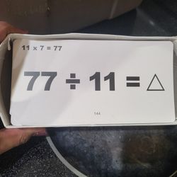 Math And Division Flash Cards