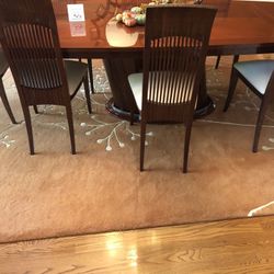 Custom large Italian dining room table and hutch (1 of 1)