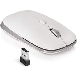 2.4G Wireless Computer Mouse, Optical Silent Ergonomic USB Mouse