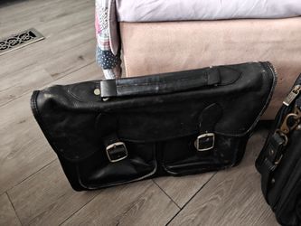 Vintage leather messenger bag