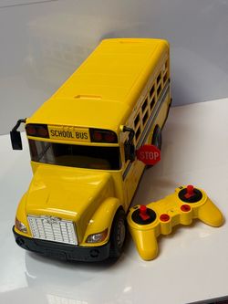 DRIVEN by Battat Large Toy School Bus with Remote Control RC School Bus