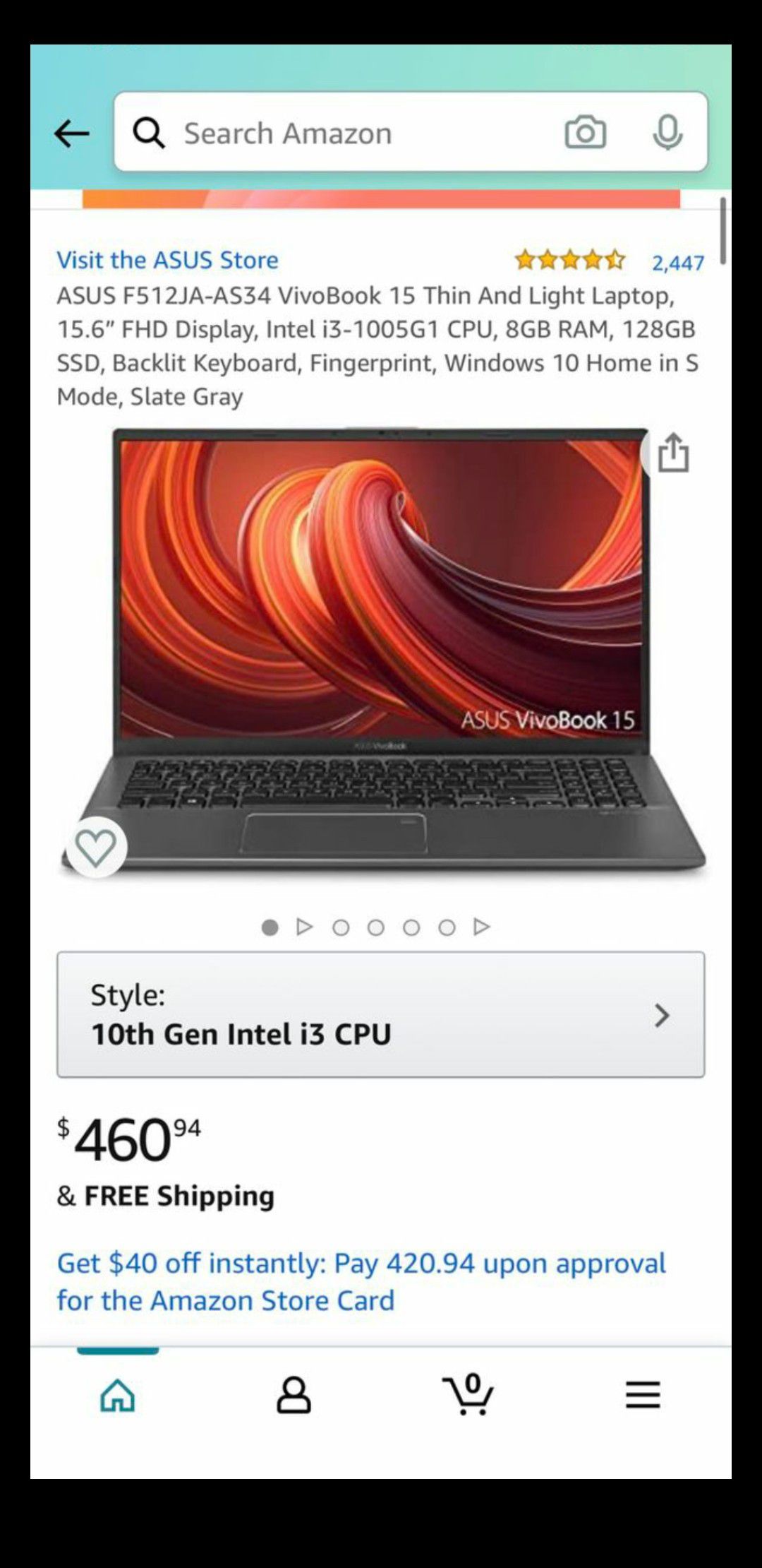 Asus laptop new