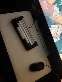 60% Mechanical Keyboard Black white +mouse