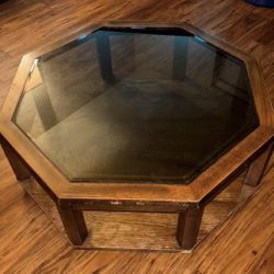 Vintage Glass Coffee Table