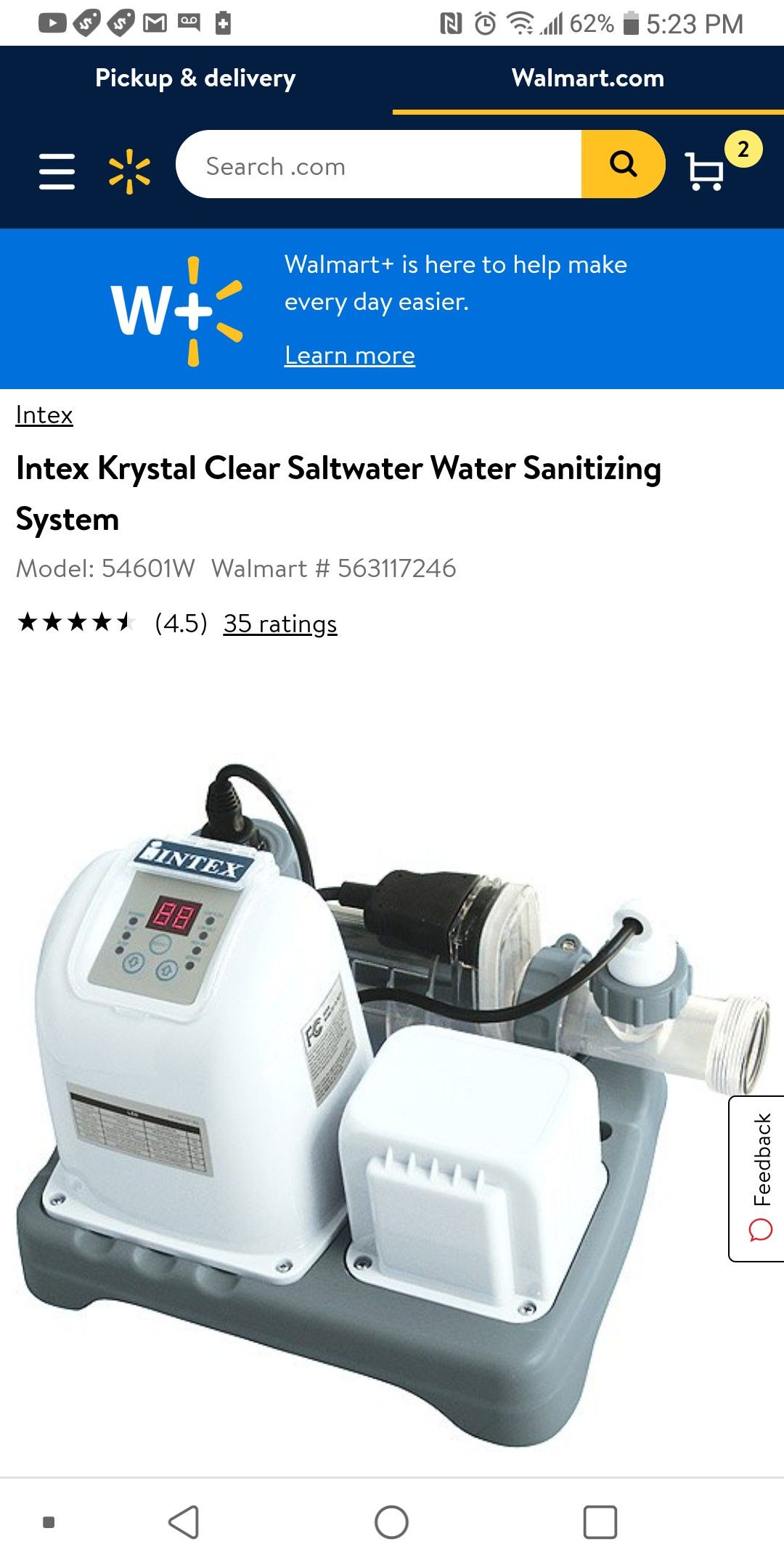 Saltwater cleaning system for pools