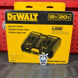 DEWALT 12V to 20V MAX Lithium-Ion Dual Port Jobsite Charging Station with (2) USB Ports