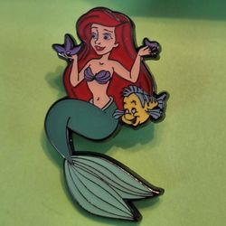 Disney Princess Ariel With Sidekick Enamel Metal Pin Blind Box Series 