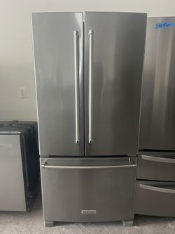 Stainless Steel KitchenAid Refrigerator 