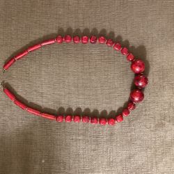 Red Retro Necklace 