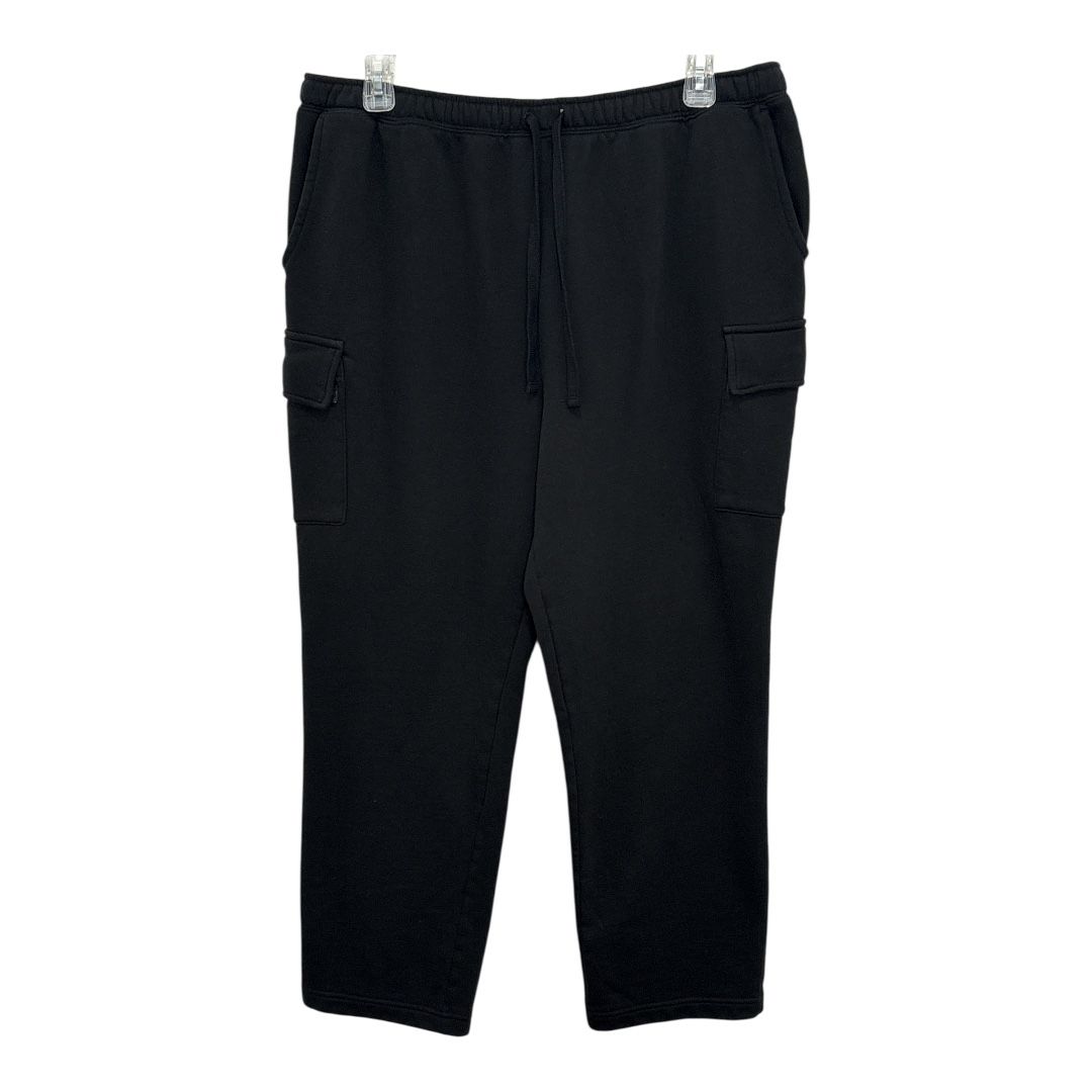 Amazon Essential Mens Size 2XL Black Fleece Cargo Lounge Sweat Pants Heavyweight