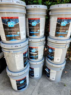 PPG Permanizer 5 gal. Delicate White Acrylic Flat Exterior Paint & Primer (Color Hueso, Off-white, Each, 6 Buckets Left)