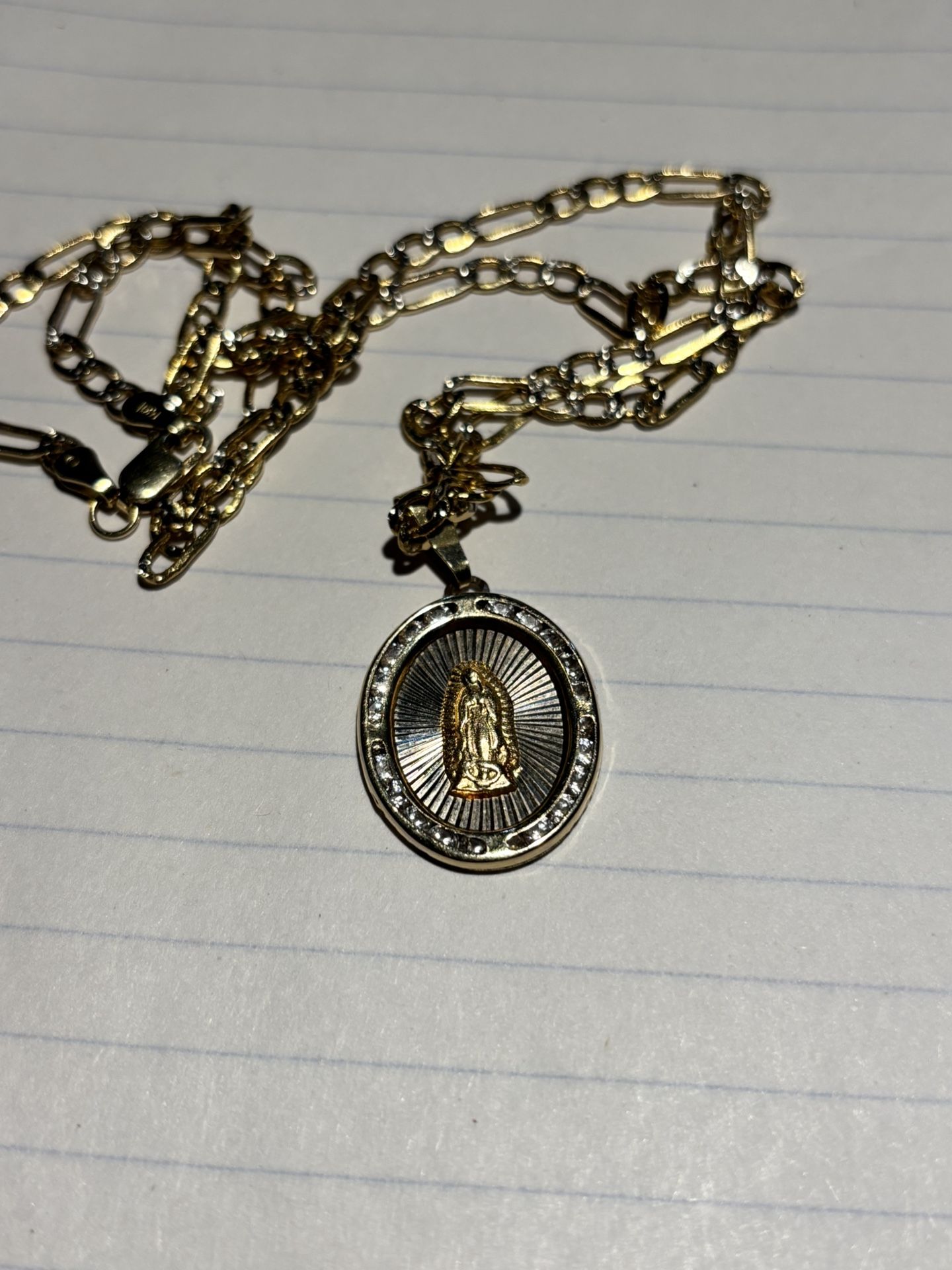 14k gold chain  3 grams with pendant 
