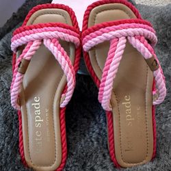 Kate Spade captain's cord slides- Pink Sandals 