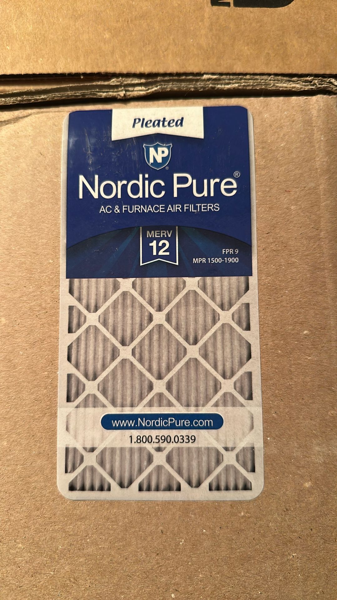 Merv 12, 16x25x1, Box Of 6 Filters