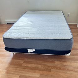 Mattress, Box Spring And Frame All New