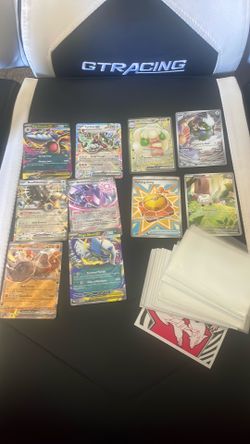 Pokemon card with a few sleeves