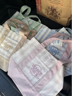 Trader Joe’s stripped mini totes