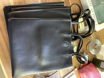 Brand new black faux leather tote bags 4 pieces
