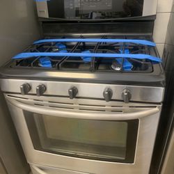 Kenmore Used 5 Burners Gas Stove Stainless Steel Working Perfectly 4 Months Warranty 