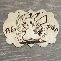 Pikachu Wood Burning Art