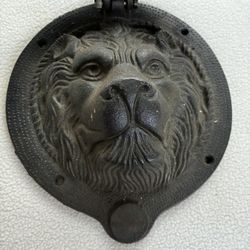 8” Cast Iron Lion Head Door Knocker