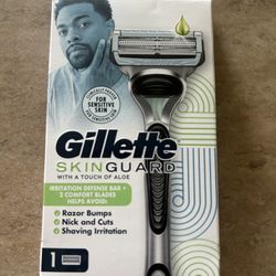 Gillette SkinGuard 1 Razor Handle + 1 Cartridge. For Sensitive Skin